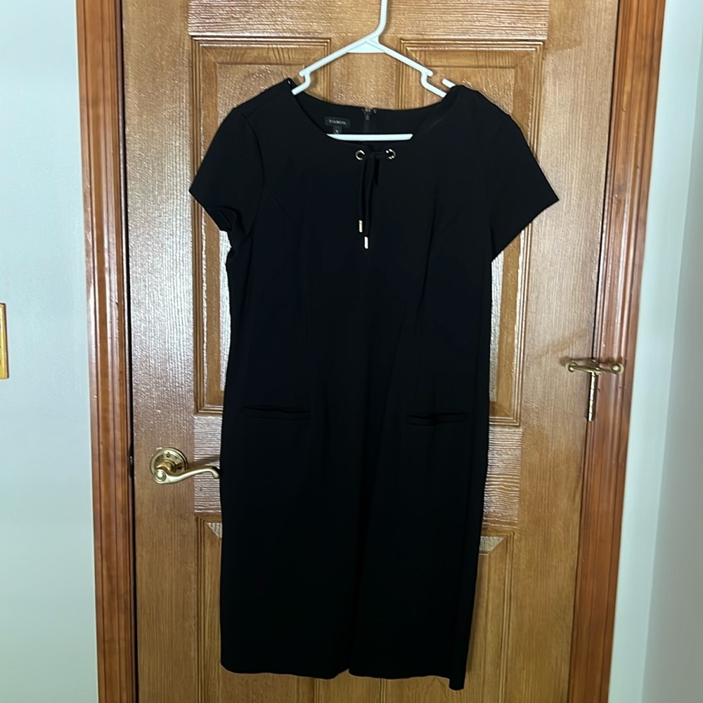 Black dress with silver grommet tie
